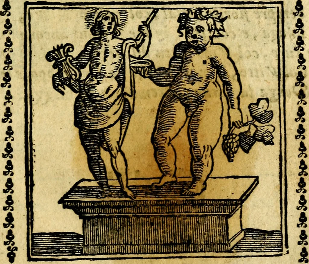 An illustration from Emblemi. Dal latino nel vulgare italiano ridotti, contenenti il fiore et la sostanza de' più scelti scrittori & delle più celebri discipline dell'vniuerso, ripieni di ottimi consigli & saluteuoli documenti, per l'vso ciuile et morale della vita humana, 1626, leaf 154