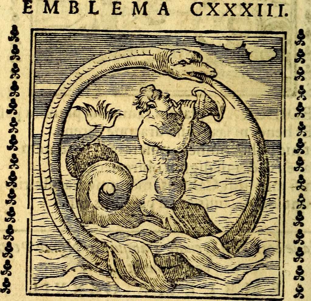 An illustration from Emblemi. Dal latino nel vulgare italiano ridotti, contenenti il fiore et la sostanza de' più scelti scrittori & delle più celebri discipline dell'vniuerso, ripieni di ottimi consigli & saluteuoli documenti, per l'vso ciuile et morale della vita humana, 1626, leaf 207