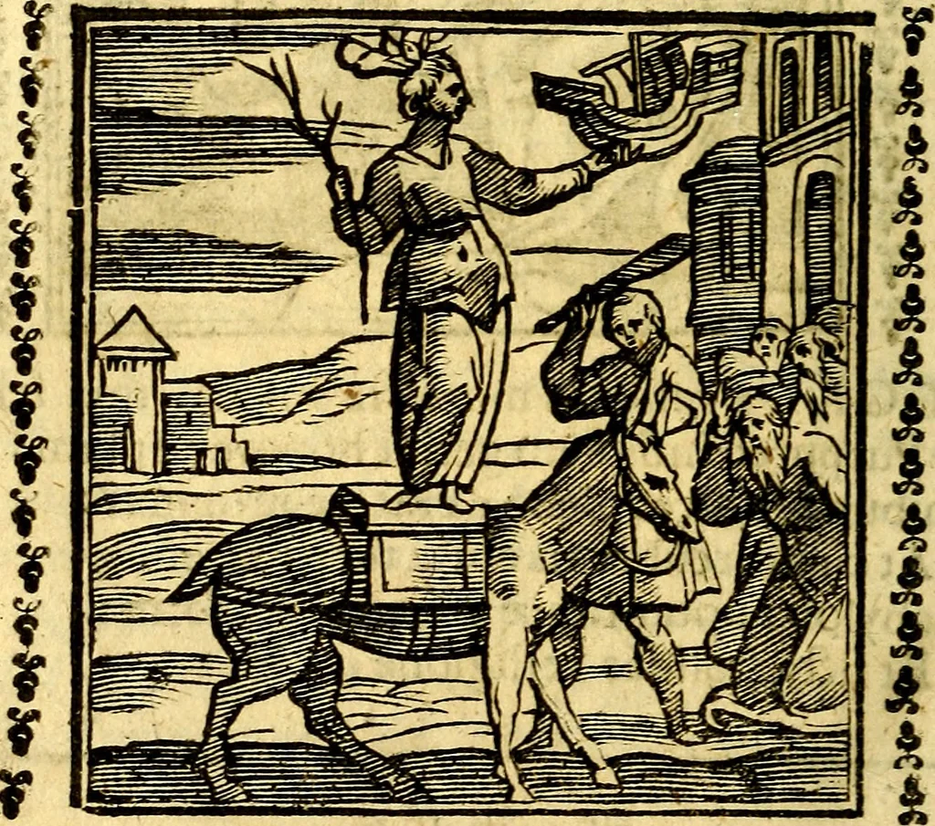 An illustration from Emblemi. Dal latino nel vulgare italiano ridotti, contenenti il fiore et la sostanza de' più scelti scrittori & delle più celebri discipline dell'vniuerso, ripieni di ottimi consigli & saluteuoli documenti, per l'vso ciuile et morale della vita humana, 1626, leaf 21