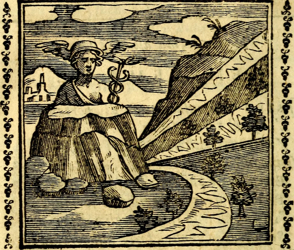 An illustration from Emblemi. Dal latino nel vulgare italiano ridotti, contenenti il fiore et la sostanza de' più scelti scrittori & delle più celebri discipline dell'vniuerso, ripieni di ottimi consigli & saluteuoli documenti, per l'vso ciuile et morale della vita humana, 1626, leaf 23
