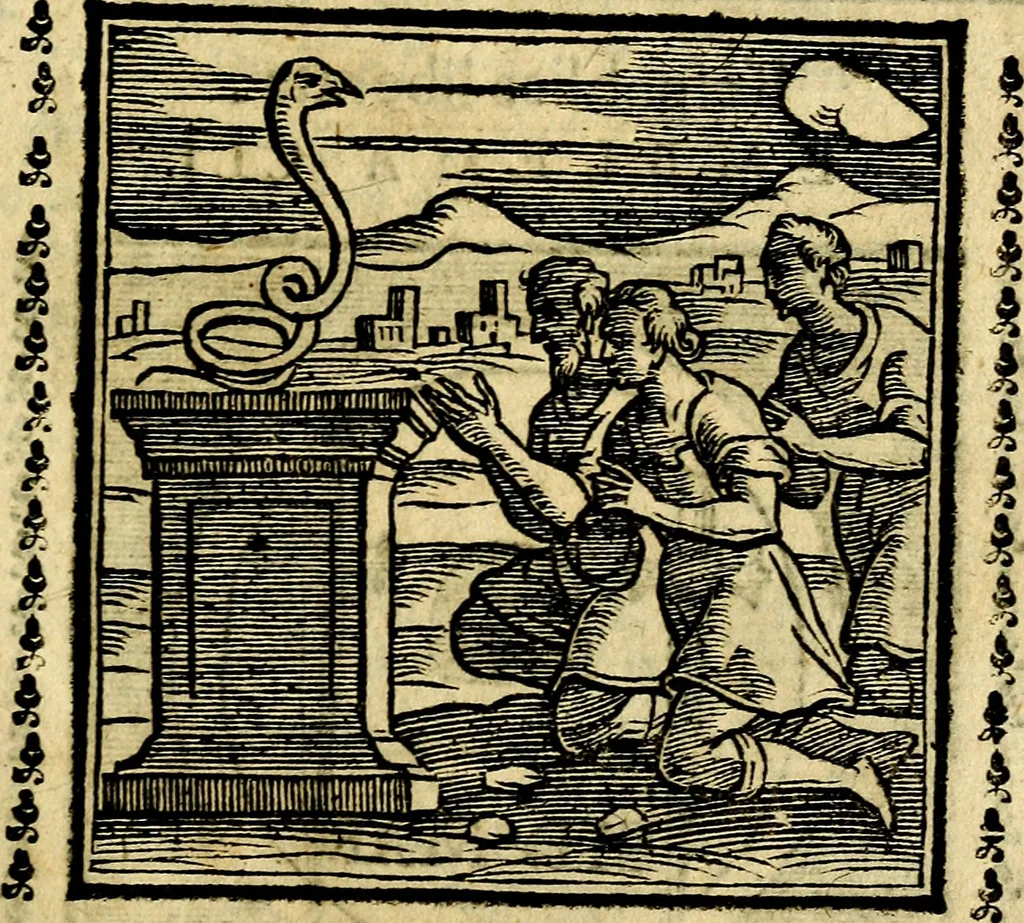 An illustration from Emblemi. Dal latino nel vulgare italiano ridotti, contenenti il fiore et la sostanza de' più scelti scrittori & delle più celebri discipline dell'vniuerso, ripieni di ottimi consigli & saluteuoli documenti, per l'vso ciuile et morale della vita humana, 1626, leaf 232