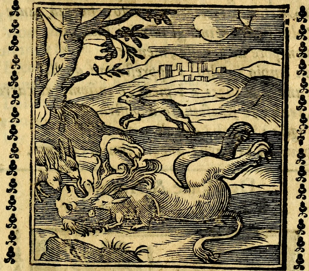 An illustration from Emblemi. Dal latino nel vulgare italiano ridotti, contenenti il fiore et la sostanza de' più scelti scrittori & delle più celebri discipline dell'vniuerso, ripieni di ottimi consigli & saluteuoli documenti, per l'vso ciuile et morale della vita humana, 1626, leaf 238