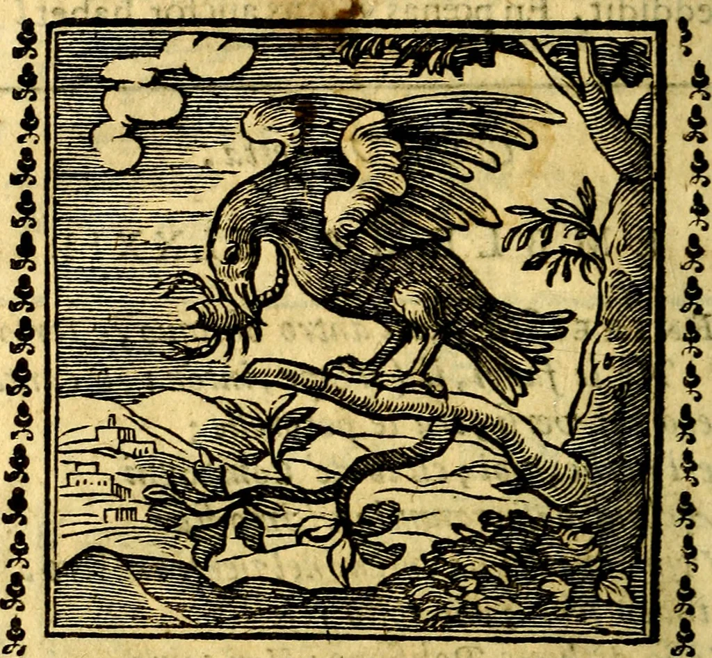 An illustration from Emblemi. Dal latino nel vulgare italiano ridotti, contenenti il fiore et la sostanza de' più scelti scrittori & delle più celebri discipline dell'vniuerso, ripieni di ottimi consigli & saluteuoli documenti, per l'vso ciuile et morale della vita humana, 1626, leaf 267