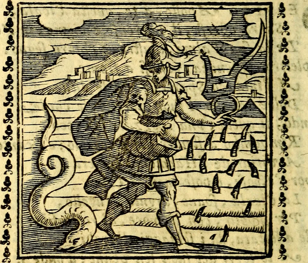 An illustration from Emblemi. Dal latino nel vulgare italiano ridotti, contenenti il fiore et la sostanza de' più scelti scrittori & delle più celebri discipline dell'vniuerso, ripieni di ottimi consigli & saluteuoli documenti, per l'vso ciuile et morale della vita humana, 1626, leaf 287