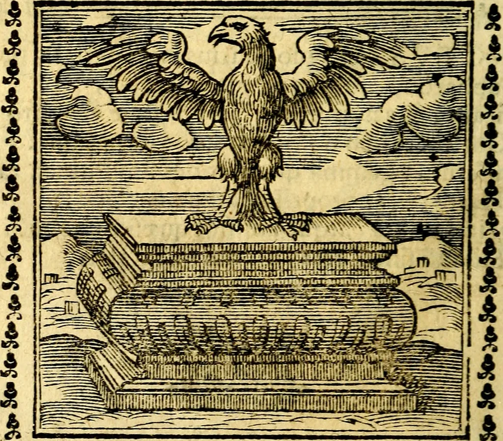 An illustration from Emblemi. Dal latino nel vulgare italiano ridotti, contenenti il fiore et la sostanza de' più scelti scrittori & delle più celebri discipline dell'vniuerso, ripieni di ottimi consigli & saluteuoli documenti, per l'vso ciuile et morale della vita humana, 1626, leaf 59