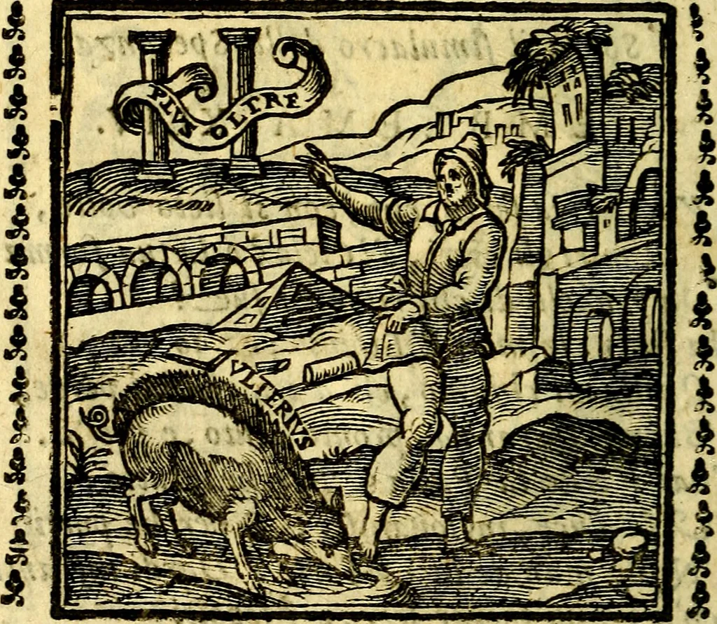 An illustration from Emblemi. Dal latino nel vulgare italiano ridotti, contenenti il fiore et la sostanza de' più scelti scrittori & delle più celebri discipline dell'vniuerso, ripieni di ottimi consigli & saluteuoli documenti, per l'vso ciuile et morale della vita humana, 1626, leaf 77
