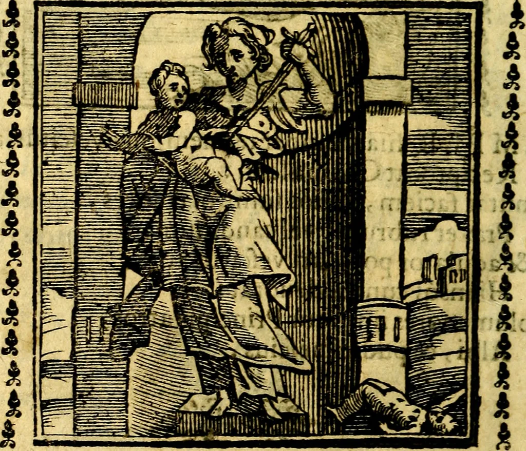 An illustration from Emblemi. Dal latino nel vulgare italiano ridotti, contenenti il fiore et la sostanza de' più scelti scrittori & delle più celebri discipline dell'vniuerso, ripieni di ottimi consigli & saluteuoli documenti, per l'vso ciuile et morale della vita humana, 1626, leaf 89