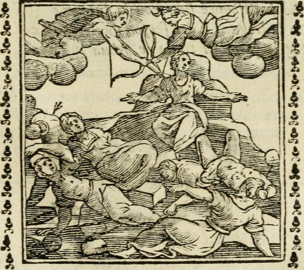 An illustration from Emblemi di Andrea Alciato, huomo chiarissimo, dal latino nel vulgare italiano ridotti, 1626, leaf 106