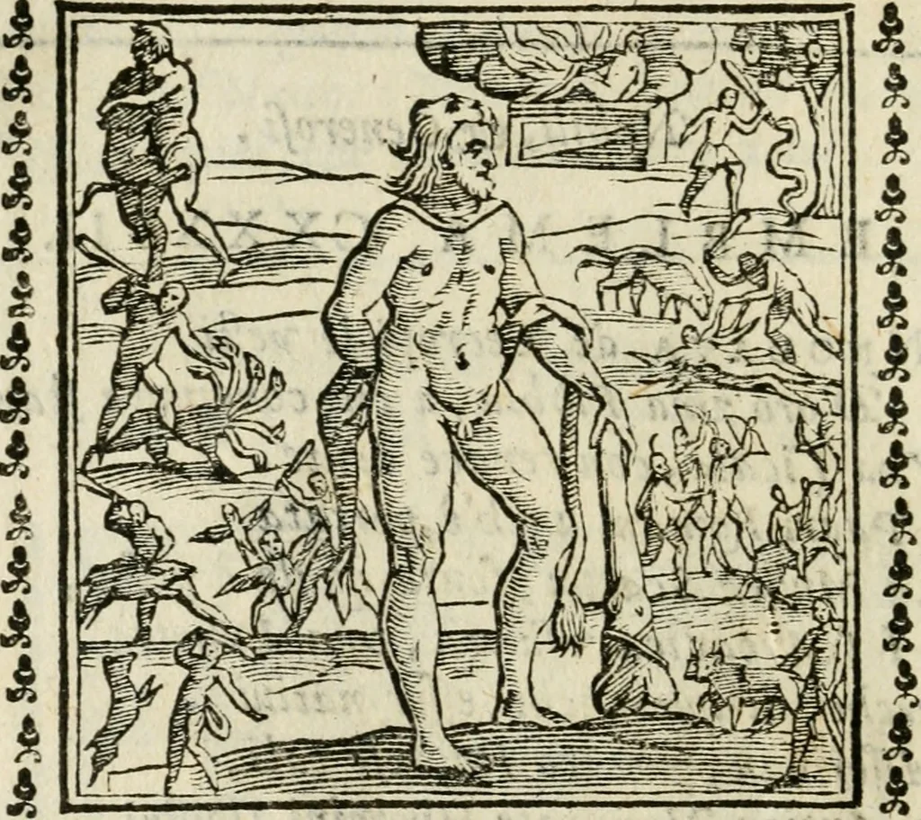 An illustration from Emblemi di Andrea Alciato, huomo chiarissimo, dal latino nel vulgare italiano ridotti, 1626, leaf 215