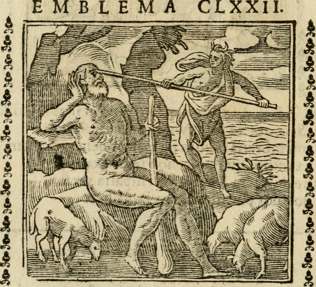 An illustration from Emblemi di Andrea Alciato, huomo chiarissimo, dal latino nel vulgare italiano ridotti, 1626, leaf 265