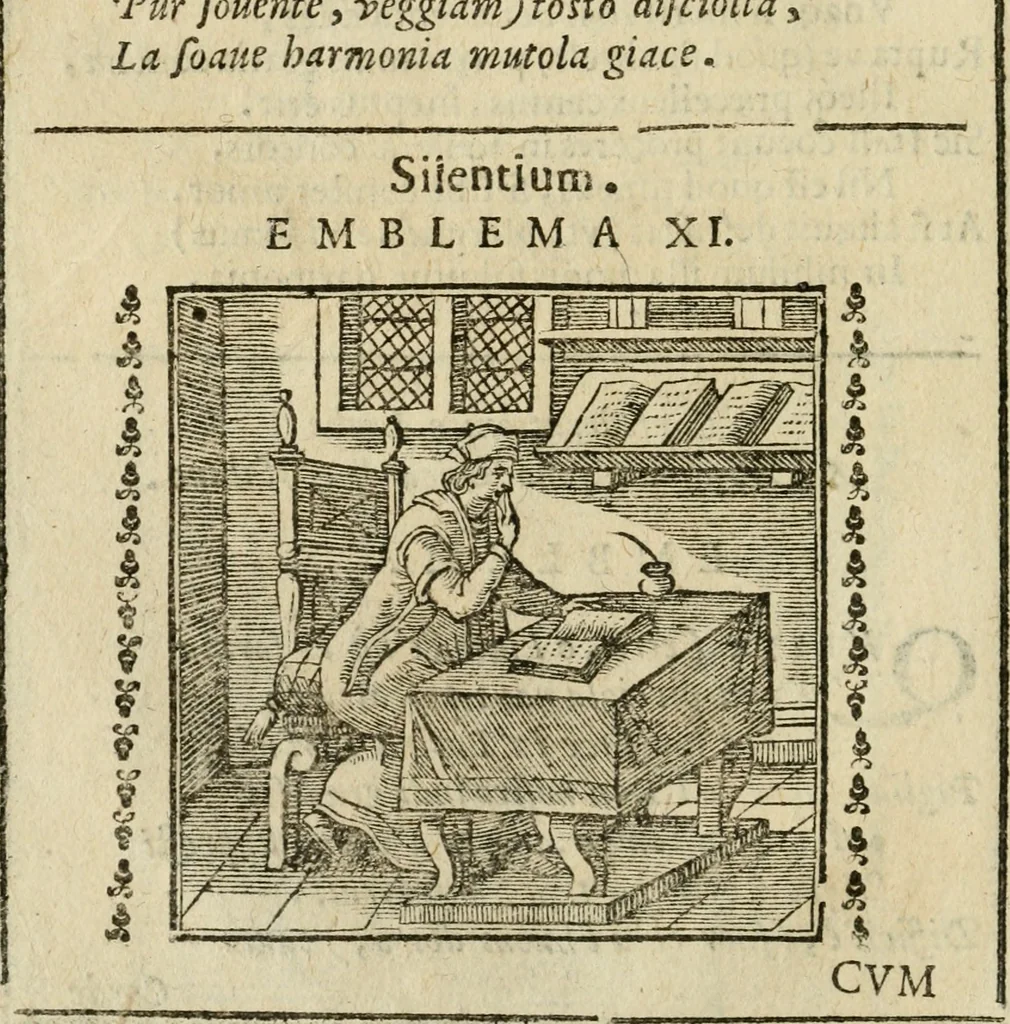 An illustration from Emblemi di Andrea Alciato, huomo chiarissimo, dal latino nel vulgare italiano ridotti, 1626, leaf 27