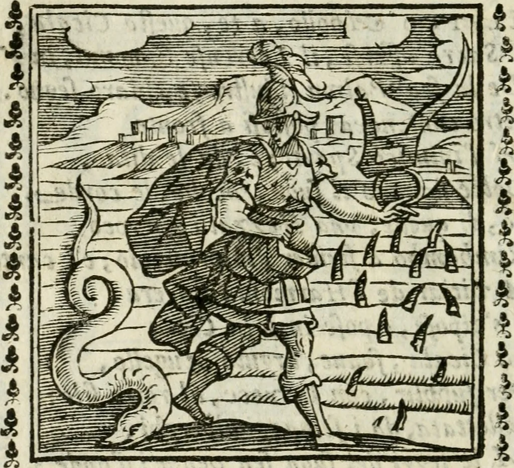 An illustration from Emblemi di Andrea Alciato, huomo chiarissimo, dal latino nel vulgare italiano ridotti, 1626, leaf 287