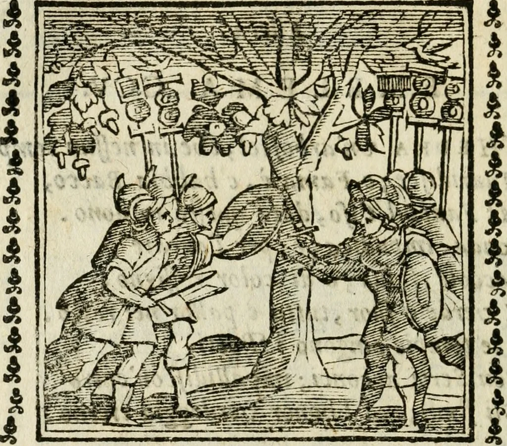 An illustration from Emblemi di Andrea Alciato, huomo chiarissimo, dal latino nel vulgare italiano ridotti, 1626, leaf 317