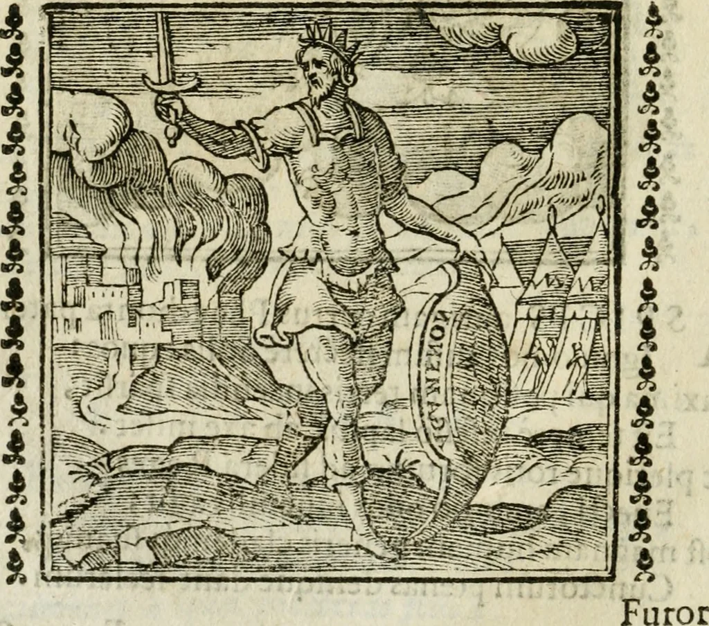 An illustration from Emblemi di Andrea Alciato, huomo chiarissimo, dal latino nel vulgare italiano ridotti, 1626, leaf 93