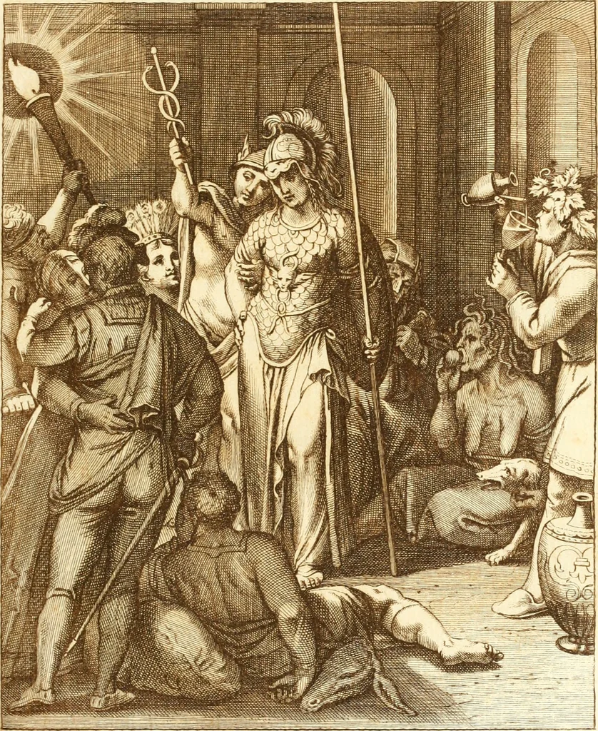 An illustration from Emblemi di Q. Orazio Flacco, 1777, leaf 116