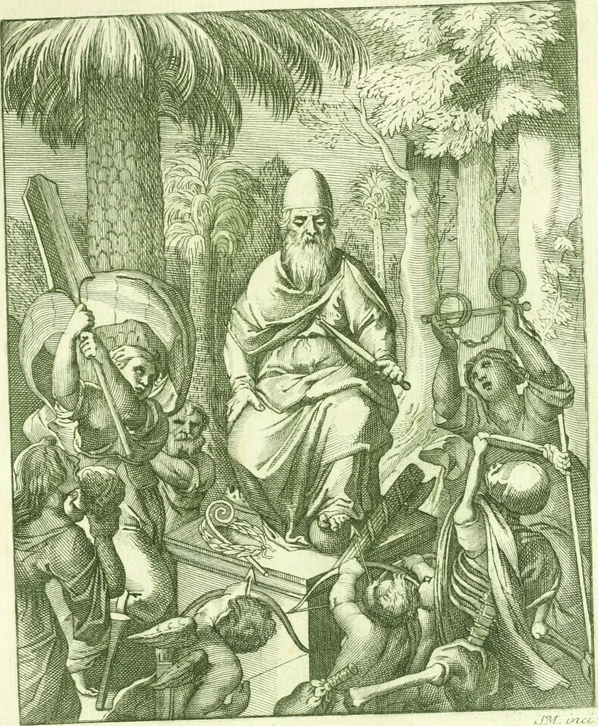 An illustration from Emblemi di Q. Orazio Flacco, 1777, leaf 180
