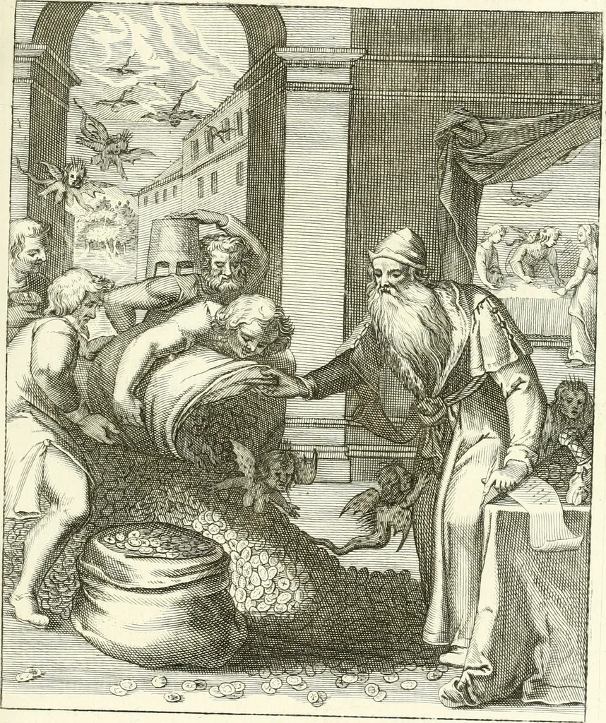 An illustration from Emblemi di Q. Orazio Flacco, 1777, leaf 198
