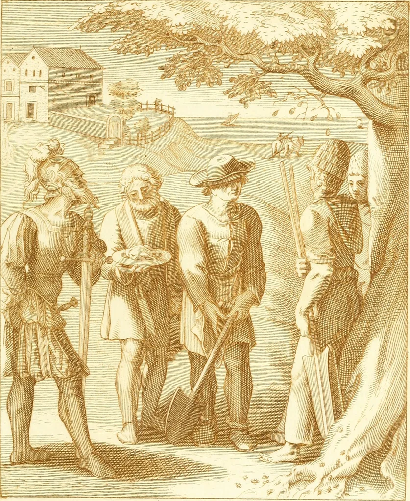 An illustration from Emblemi di Q. Orazio Flacco, 1777, leaf 218