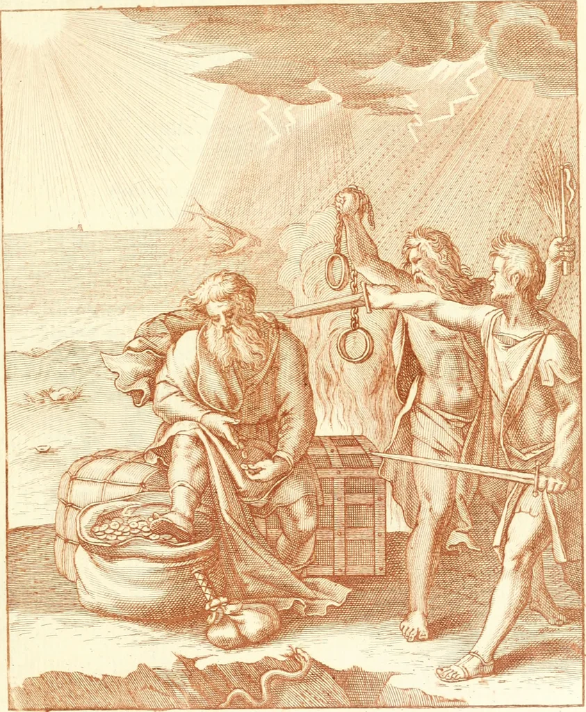 An illustration from Emblemi di Q. Orazio Flacco, 1777, leaf 222