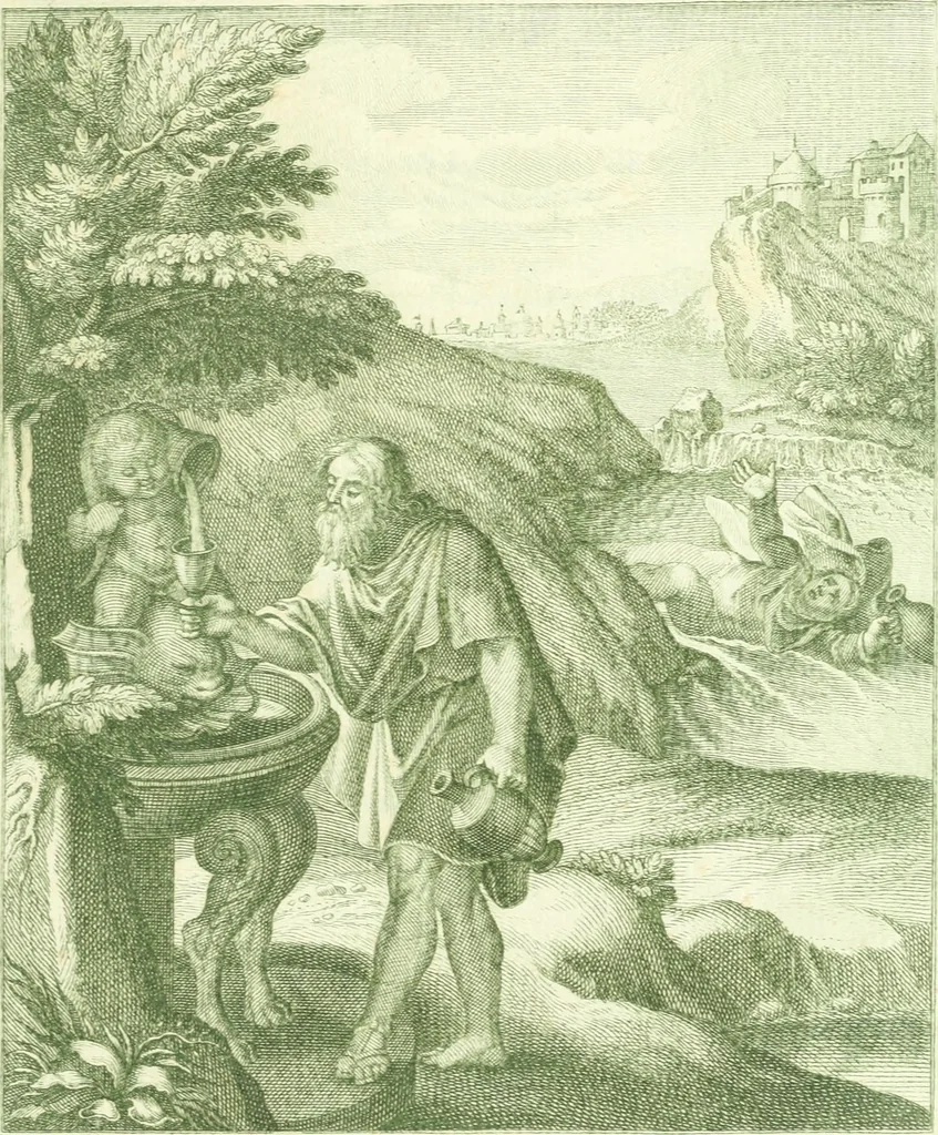 An illustration from Emblemi di Q. Orazio Flacco, 1777, leaf 242