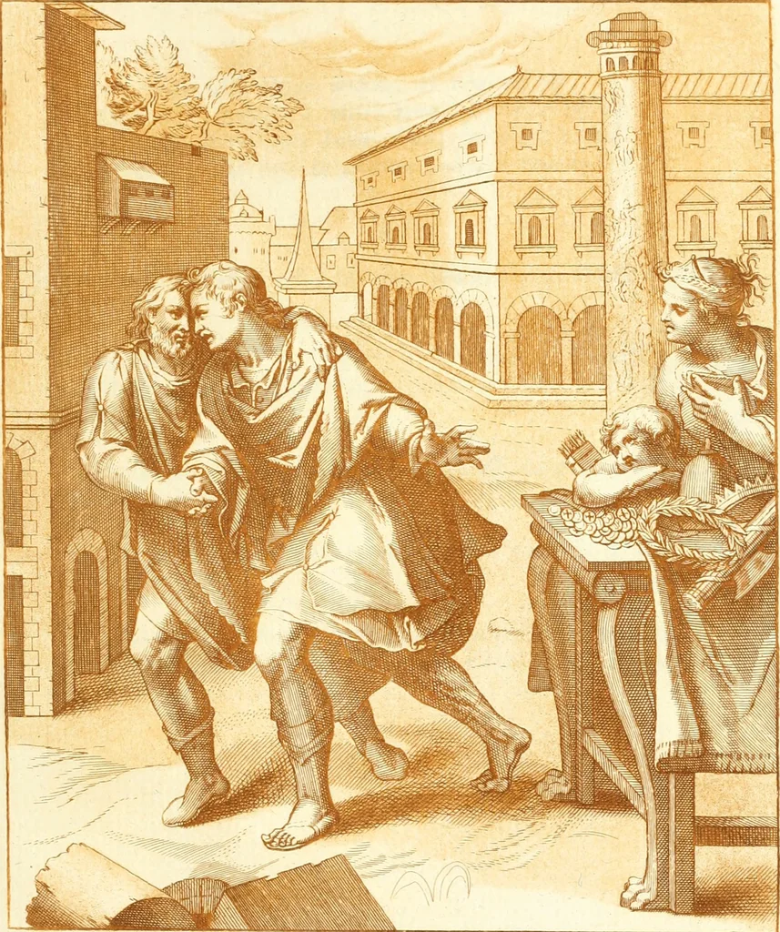 An illustration from Emblemi di Q. Orazio Flacco, 1777, leaf 290