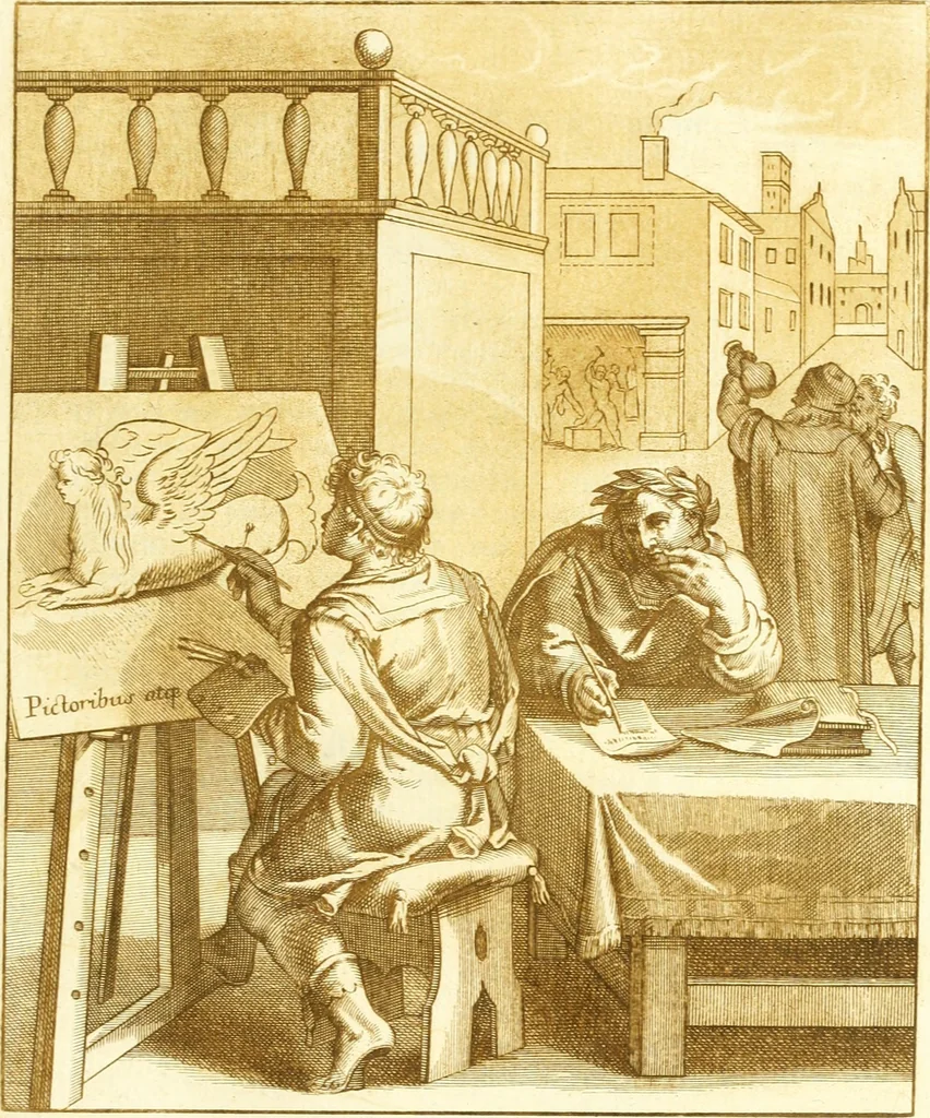 An illustration from Emblemi di Q. Orazio Flacco, 1777, leaf 310