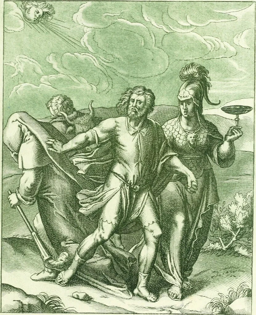 An illustration from Emblemi di Q. Orazio Flacco, 1777, leaf 350