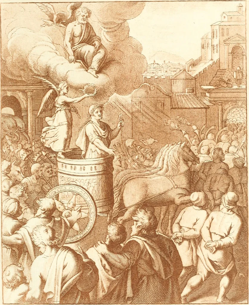 An illustration from Emblemi di Q. Orazio Flacco, 1777, leaf 36