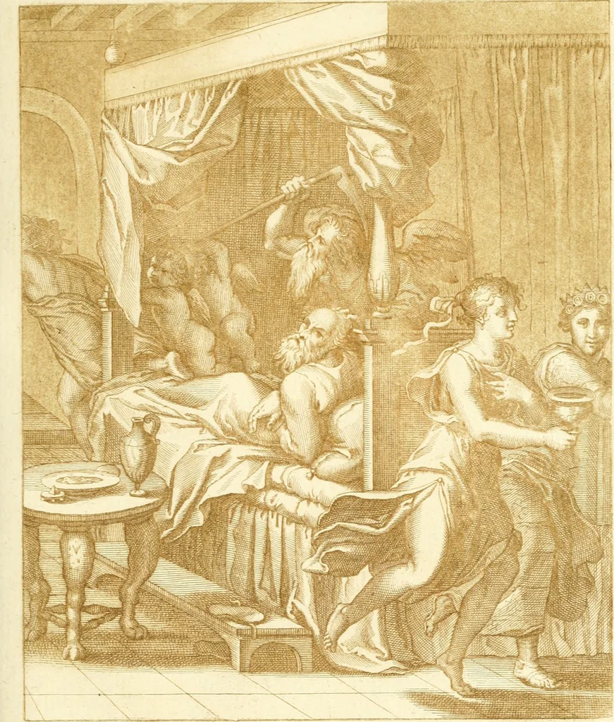 An illustration from Emblemi di Q. Orazio Flacco, 1777, leaf 394