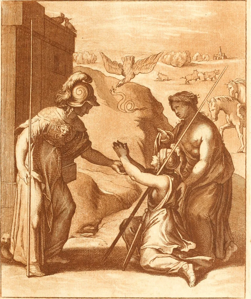 An illustration from Emblemi di Q. Orazio Flacco, 1777, leaf 40