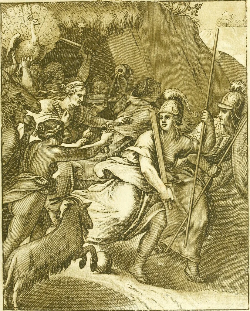 An illustration from Emblemi di Q. Orazio Flacco, 1777, leaf 48