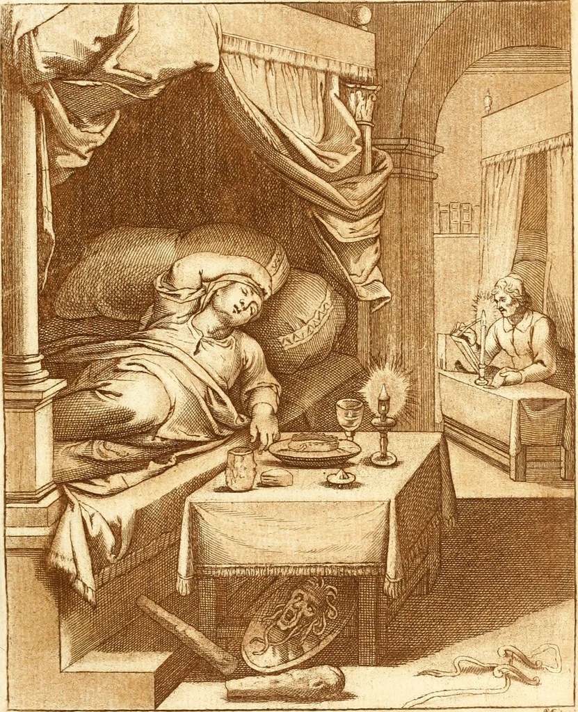 An illustration from Emblemi di Q. Orazio Flacco, 1777, leaf 96