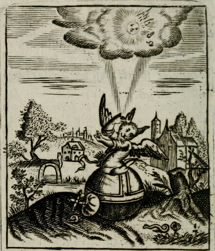 An illustration from Emblems, divine and moral, together with hieroglyphicks of the life of man, 1736, leaf 109