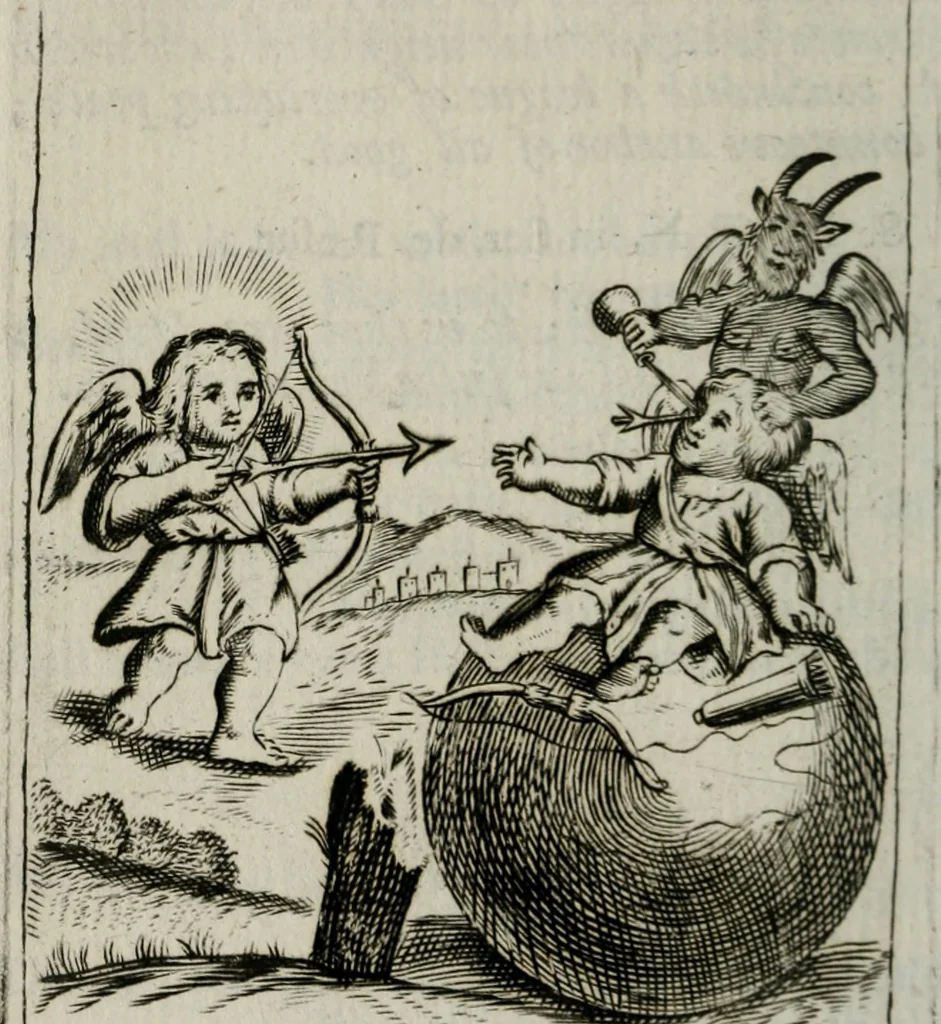 An illustration from Emblems, divine and moral, together with hieroglyphicks of the life of man, 1736, leaf 125