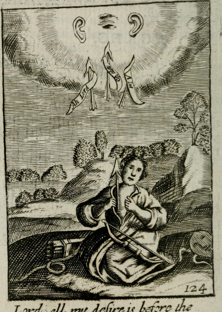 An illustration from Emblems, divine and moral, together with hieroglyphicks of the life of man, 1736, leaf 137