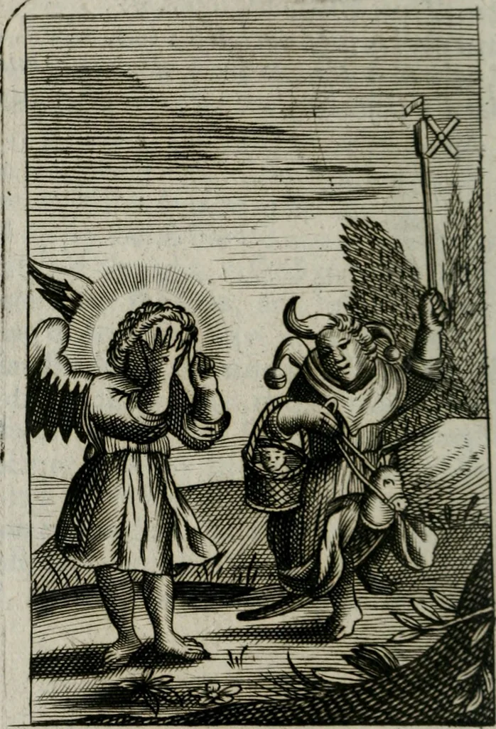 An illustration from Emblems, divine and moral, together with hieroglyphicks of the life of man, 1736, leaf 145