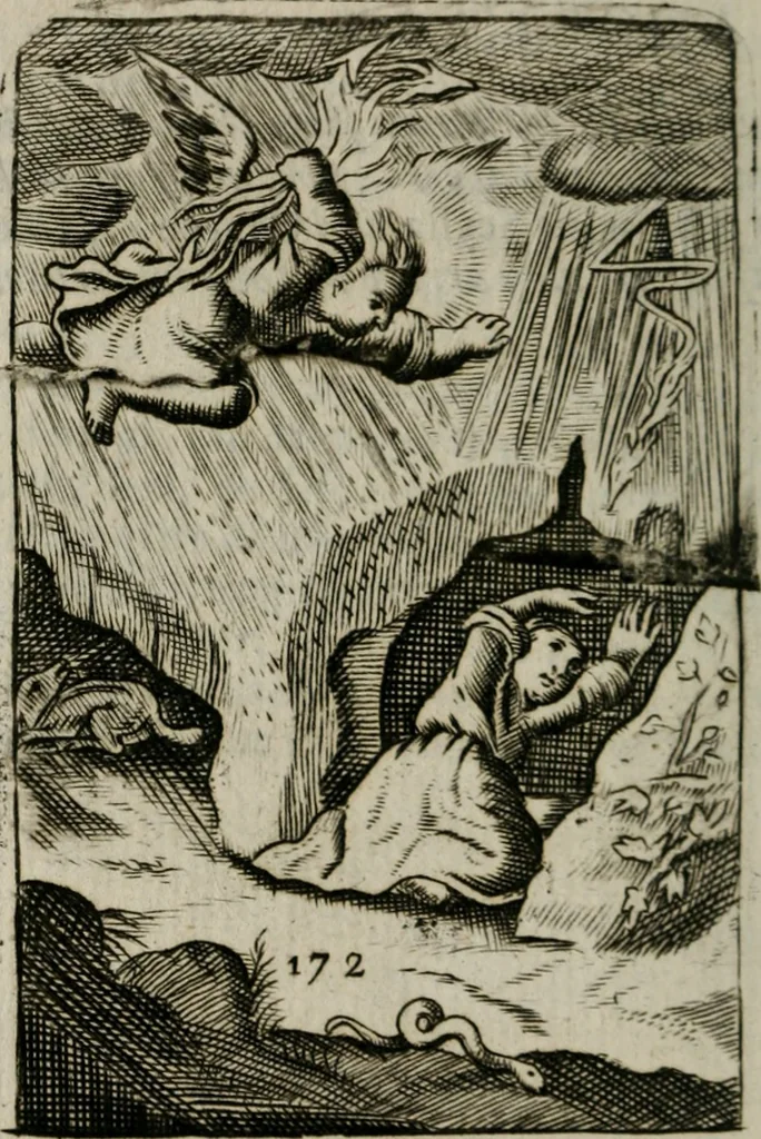 An illustration from Emblems, divine and moral, together with hieroglyphicks of the life of man, 1736, leaf 185