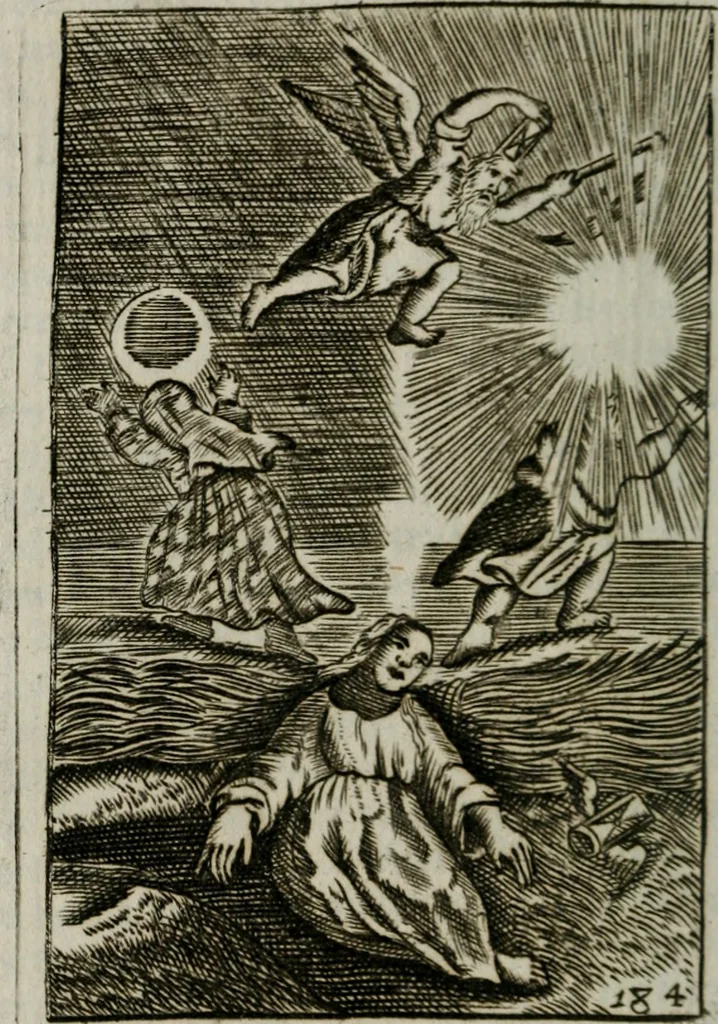 An illustration from Emblems, divine and moral, together with hieroglyphicks of the life of man, 1736, leaf 197