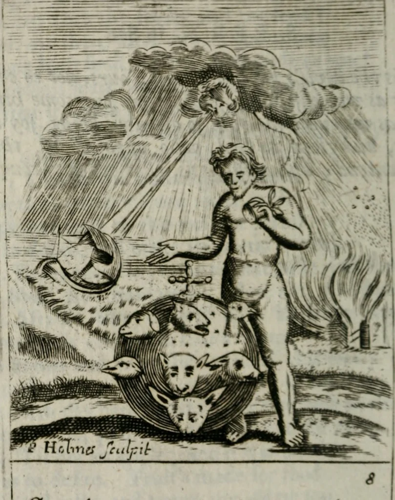 An illustration from Emblems, divine and moral, together with hieroglyphicks of the life of man, 1736, leaf 21