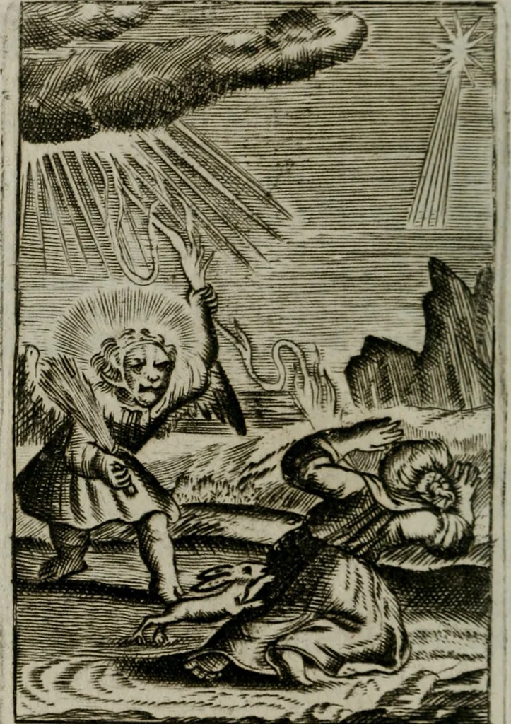 An illustration from Emblems, divine and moral, together with hieroglyphicks of the life of man, 1736, leaf 213