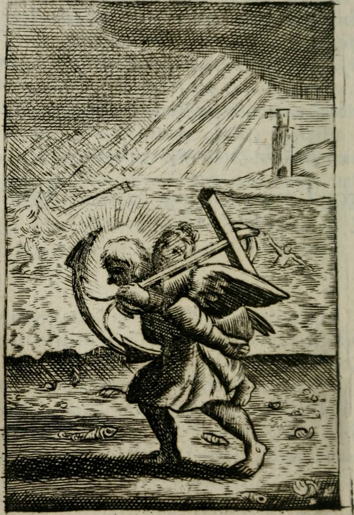 An illustration from Emblems, divine and moral, together with hieroglyphicks of the life of man, 1736, leaf 249