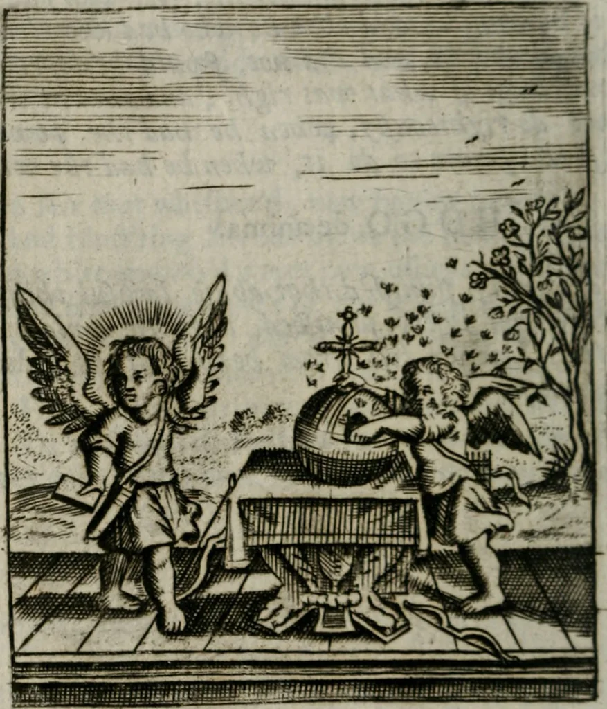 An illustration from Emblems, divine and moral, together with hieroglyphicks of the life of man, 1736, leaf 25