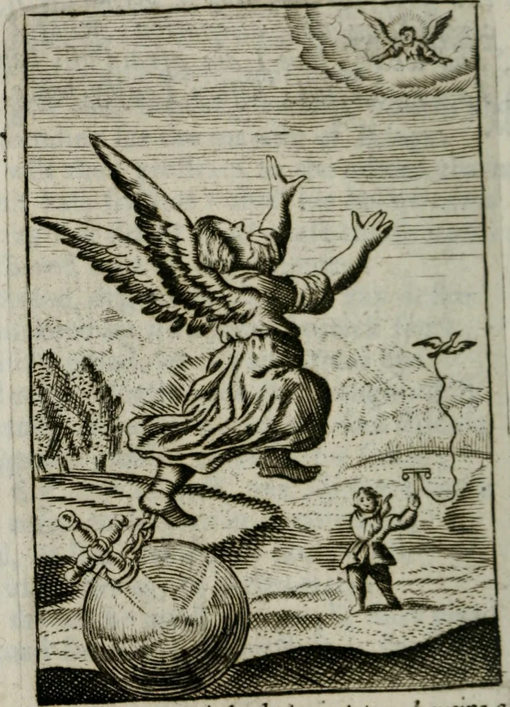 An illustration from Emblems, divine and moral, together with hieroglyphicks of the life of man, 1736, leaf 293