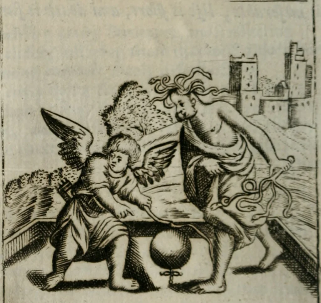 An illustration from Emblems, divine and moral, together with hieroglyphicks of the life of man, 1736, leaf 33