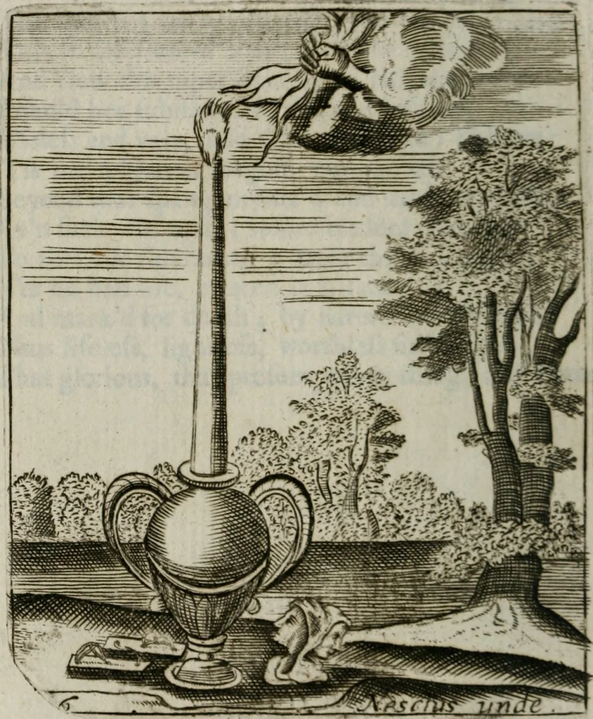 An illustration from Emblems, divine and moral, together with hieroglyphicks of the life of man, 1736, leaf 333