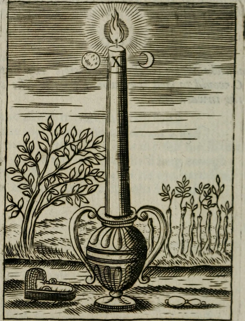 An illustration from Emblems, divine and moral, together with hieroglyphicks of the life of man, 1736, leaf 361