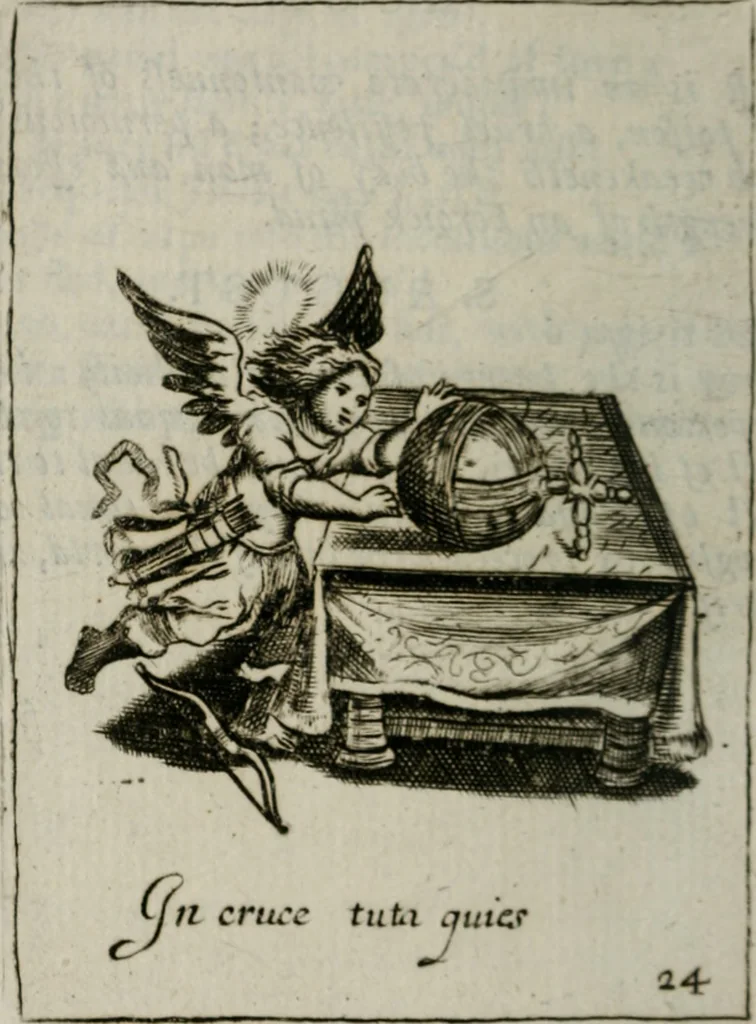 An illustration from Emblems, divine and moral, together with hieroglyphicks of the life of man, 1736, leaf 37