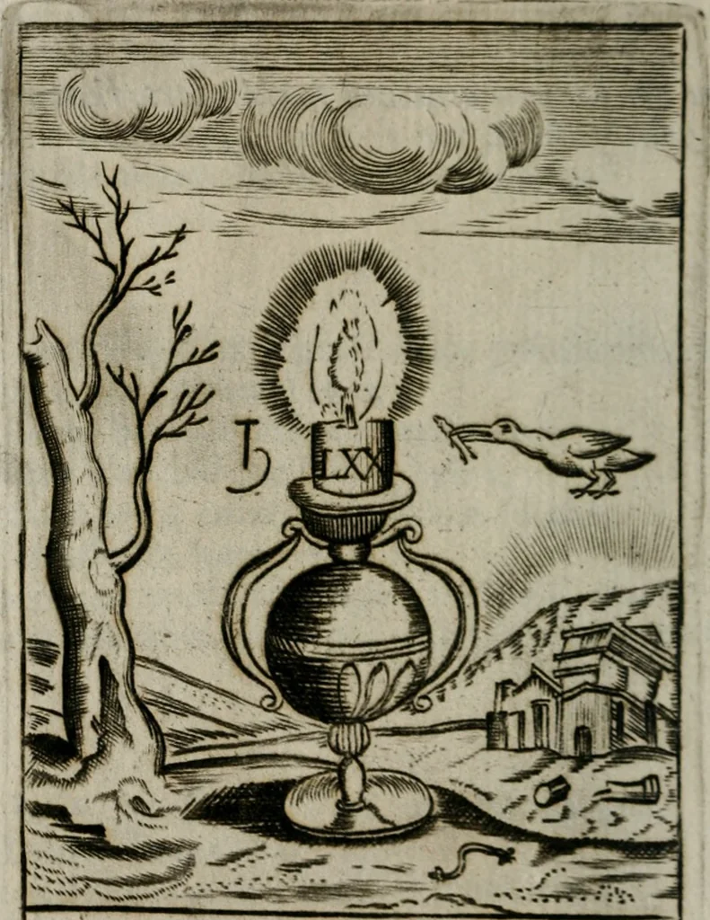 An illustration from Emblems, divine and moral, together with hieroglyphicks of the life of man, 1736, leaf 385