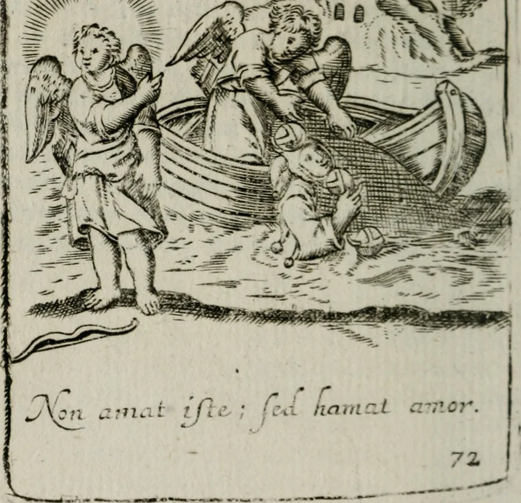 An illustration from Emblems, divine and moral, together with hieroglyphicks of the life of man, 1736, leaf 85