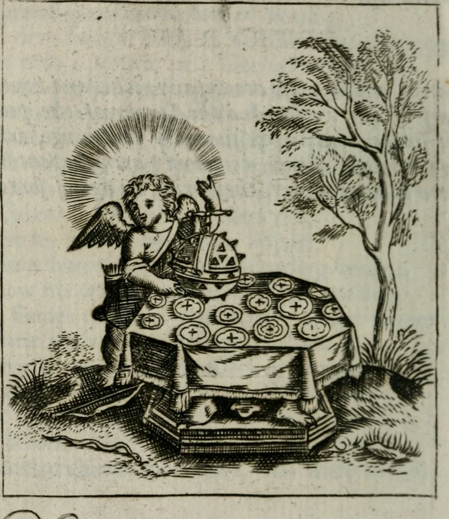 An illustration from Emblems, divine and moral, together with hieroglyphicks of the life of man, 1736, leaf 93